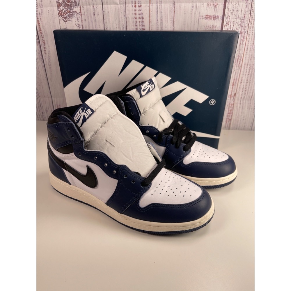 Nike Air Jordan 1 Retro High OG GS Youth 6.5 FD1437-401 Midnight Navy/White New